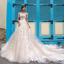 Gelinlik Long Sleeve Wedding Dress Sequined Beading Sukienka Na Wesele Button Back Vestido De Noiva Gorgeous Robe Mariage 2024 - buy cheap