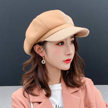 Winter Women Wool Felt Berets High Quality Autumn Winter Hat Thick Warm Unisex Octagonal Newsboy Cap Retro Plaid Beret Cap 2024 - buy cheap