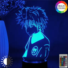 Anime hunter x hunter killua zaoldyeck figura luz da noite presente para crianças casa decoração do quarto led 3d manga estatueta lâmpada de mesa 2024 - compre barato