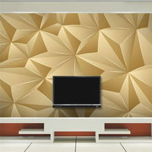 Wellyu personalizado grande mural moderno e minimalista ouro geométrico abstrato pacote macio padrão tv fundo papel de parede 2024 - compre barato