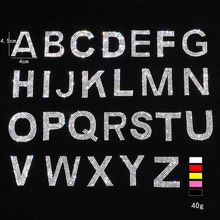 Adesivo letras do alfabeto 3d diy, adesivo automotivo com 26 letras, miçangas, cristal, ouro e prata 2024 - compre barato