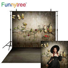 Funnytree фон для фотосъемки в стиле ретро весенняя бабочка цветок Любовь фон для фотосъемки для свадебной фотосъемки boda 2024 - купить недорого