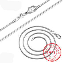 925 Sterling Silver Necklace Women, Silver Fashion Jewelry Snake Chain 1mm Necklace 16 18 20 22 24" 2024 - buy cheap