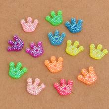 BOLIAO 25Pcs  Crown Shape Resin 12*14mm AB Color Flat Back Glue on Bags/Clothes Home Accessories Decoration R399 2024 - buy cheap