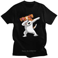 Funny Jack Russell Terrier Tshirt Mens Short Sleeve Cotton Dabbing Dog T-shirt Printed Dab Dance Move Tee Shirt Harajuku Gift 2024 - buy cheap