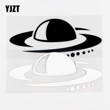 YJZT 15X6.2CM Ufo Car Sticker Funny Decor Flying Saucer Vinyl Decals Black / Silver 10A-0343 2024 - buy cheap