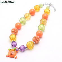 MHS.SUN Halloween Kids Beads Necklace Girl Chunky Necklace With Charm Trick or Treat Pendant For Child Festival Jewelry Gifts 2024 - buy cheap