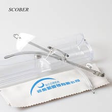 Ultra-light frameless reading glasses men TR90 Elegant reading glasses women presbyopic eyewear with case 2024 - buy cheap