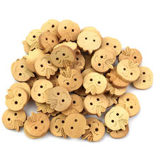 Деревянные кнопки в форме яблока, 2 отверстия, деревянные кнопки для скрапбукинга, ремесла для декора одежды, шитья, скрапбукинга для дома 2024 - купить недорого