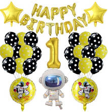 Astronaut Happy Birthday Golden Letter Balloon Set Baby Supplies Birthday Toy Theme Party Decoration 2024 - buy cheap