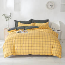 Home textile Beddling sets big stripe duvet cover set king Brife style bedding smile bed set white flat sheet Adult bed linens48 2024 - buy cheap