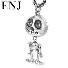 FNJ Interesting Skull Pendant 925 Silver Original Pure S925 Thai Silver Pendants for Jewelry Making Women 2024 - buy cheap