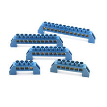 4/6/8/10/12 Positions Terminal Block Connector Strip Electrical Distribution Wire Screw Terminal Brass Ground Neutral Bar Blue 2024 - buy cheap