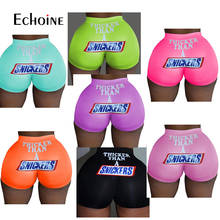 Echoine Women Sexy Running Sport Workout Short Pants Female Solid Color Skinny Fitness Exquisite Print Casual Shorts Bottom 2024 - buy cheap