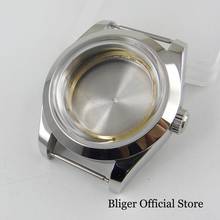 Fit MIYOTA Movement BLIGER Stainless Steel 40mm Polished Watch Case Screw Crown 2024 - buy cheap