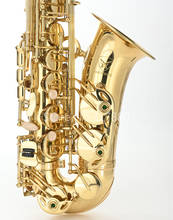 MARGEWATE-saxofón plano Eb Tune Alto E, instrumento Musical de latón, laca dorada, de alta calidad, Envío Gratis 2024 - compra barato