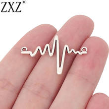 ZXZ 20 шт. тибетский серебряный сердечный ритм, электрокардиограмма, импульсный ритм, подвески для ожерелья, браслета, изготовление ювелирных изделий 2024 - купить недорого