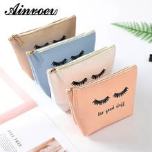 Ainvoev Travel Washing Toiletry Kit Organizer Makup Beauty Case Neceser 1 Pc 5 Color Women Eyelash Cosmetic Bag PU Make Up Bag 2024 - buy cheap