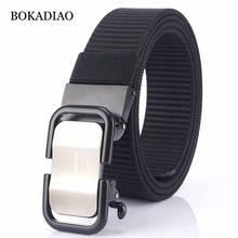 BOKADIAO Men&women Nylon Belt luxury Metal Automatic Buckle Belts for men Casual jeans waistband Army military canvas male strap 2024 - buy cheap