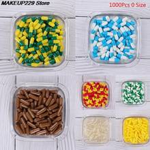 NEW 1000Pcs Empty Hard Gelatin Capsule MedicineCapsule Red And White Empty Pill box 2024 - buy cheap
