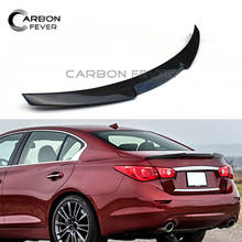 For Infiniti Q50 Carbon Fiber Rear Trunk Spoiler Wing 4-door Sedan 2014 + Tail Lid 2024 - buy cheap