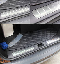 2 pçs traseiro interior bagageira pára-choques protetor placa do peitoril da porta capa guarnição boot scuff placas para range rover evoque 2011-2018 2024 - compre barato