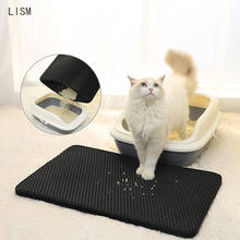 Коврик для кошачьих туалетов EVA двухслойный коврик для кошачьих туалетов водостойкий коврик для кошачьих туалетов аксессуары для домашних животных 2024 - купить недорого