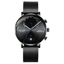 Simples 2020 relógio masculino relógios masculinos de aço inoxidável marca luxo à prova dluxury água relógios para homem calendário preto orologio uomo 2024 - compre barato