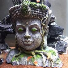Decoración de resina Artificial para acuario, ornamento de Buda Chino, cueva de refugio de reptiles, decoración de pecera 2024 - compra barato