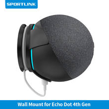 SPORTLINK-soporte de pared para Alexa Echo Dot de 4ª generación, colgador, ahorro de espacio, oculta cables desordenados, dormitorio 2024 - compra barato