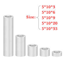 10pcs 3D Printer Parts  Aluminium Spacer V-slot Isolation Column Separate Pillar Quarantine Bore 5MM Reprap 3D Printer 2024 - buy cheap