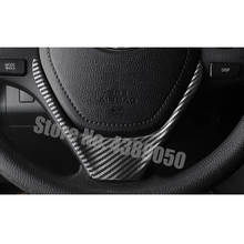 For Toyota RAV4 RAV 4 2013 2014 2015 2016 2017 ABS Carbon fibre LHD Car Steering wheel Button frame Cover Trim car accessories 2024 - buy cheap