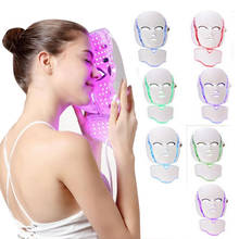 Face Instrument Facial Mask Photon Therapy 7 Color LED Neck Skin Rejuvenation Anti Acne Wrinkle Beauty Treatment Salon Home Care 2024 - buy cheap