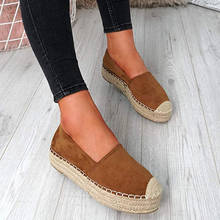 Vogue Women Flats Shoes Flock Slip On Round Toe Casual Shoes Ladies Espadrille Shoes Thick Bottom Flats Footwear 2024 - buy cheap