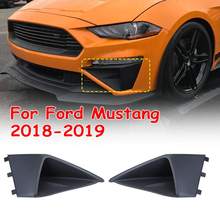 АБС-пластик, черный передний бампер, трехмерный воздухозаборник, отделочная панель, декоративные пластины для Ford For Mustang 2018 2019 2024 - купить недорого