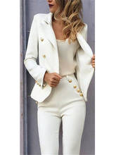 White Slim Fit Pant Suits Jacket+Pants Women Business Suits Blazer Formal Ladies Office Uniform Style Female Trouser PantSuit 2024 - buy cheap
