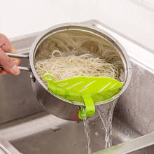 Cozinha ferramenta de limpeza de frutas vegetais em forma de folha arroz lavar gadget macarrão espaguete feijão colanders filtros ferramenta cozinha 2024 - compre barato