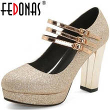 FEDONAS/2020; женские пикантные элегантные туфли-лодочки на высоком каблуке; сезон весна-лето; женская обувь с металлической пряжкой; Новейшая Женская замшевая обувь для выпускного вечера 2024 - купить недорого