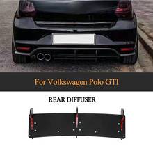 ABS Black Rear Bumper Diffuser Lip Spoiler for Volkswagen VW POLO GTI Car Spoiler Auto Car Rear Diffuser 2024 - buy cheap