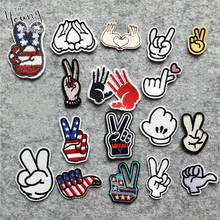 High quality Nail Hand Sequins Patches Iron On Or Sew Fabric Sticker For Clothes Badge Embroidered Appliques DIY Accessories 2024 - buy cheap