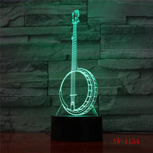 3D Led 7 Colors Changing Kids Gifts Creative Nightlight Banjo Modelling Desk Lamp Musical Instruments Home Decor Light 1154 2024 - buy cheap