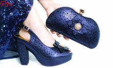 Doershow/красивая обувь с сумочкой в комплекте для свадьбы; женские вечерние туфли и сумочка в комплекте; комплект из обуви и сумки в нигерийском стиле; SLP1-12 2024 - купить недорого