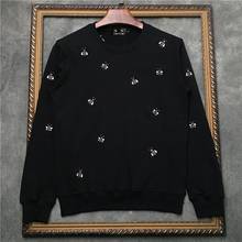 Men's 100% Cotton Round Ceck Pullover Embroidery Colorful Bees Sweatshirt Men Sweaterwear DD|41935D529 2024 - buy cheap