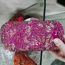 2021 золотые металлические розово-красные женские клатчи Стразы с бриллиантами новые модные женские сумки через плечо с кристаллами для свадьбы выпускного вечера 2024 - купить недорого