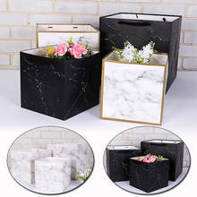 Decorative Marble Pattern Paper Gift Bags Packing Flowers Boxes Wrapping Gifts Paper Bags For Festival Christmas Gift Decoration 2024 - buy cheap