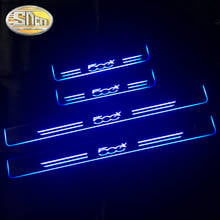 Car Sticker Acrylic Moving LED Welcome Pedal Car Scuff Plate Pedal Door Sill Pathway Light For Fiat 500X 500 X 2015 - 2019 2020 2024 - buy cheap