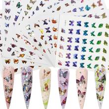 3D Summer Flower Butterfly Design Stickers Nail Stickers For Nails Self Adhesive Diy Decornament Decals Nail Art Stickers 2024 - buy cheap
