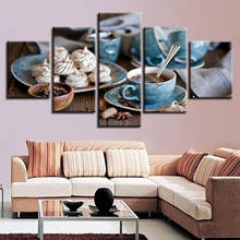 Canvas Pictures Home Decor Modular HD Prints 5 Pieces Coffee Cup Paintings Fine Afternoon Tea Print Poster Kitchen Wall Art Fram 2024 - buy cheap