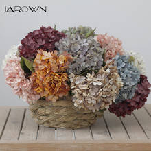 JAROWN Artificial Hydrangea Silk Fake Flower Bouquet Fleur Artificielle Flores Arrange Table Wedding Home Decor Party Accessory 2024 - buy cheap