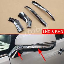 Tiras de espelho retrovisor lateral cromo guarnições para toyota vellfire alphard 2016-2021 2024 - compre barato